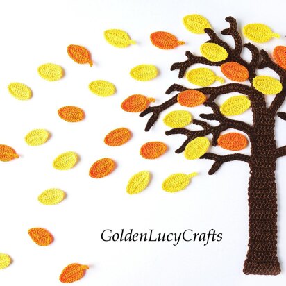 Autumn Tree and Wind Applique