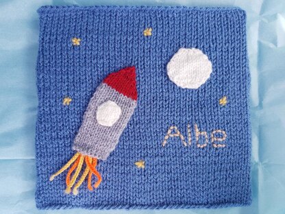 Knitted Rocket Space Picture