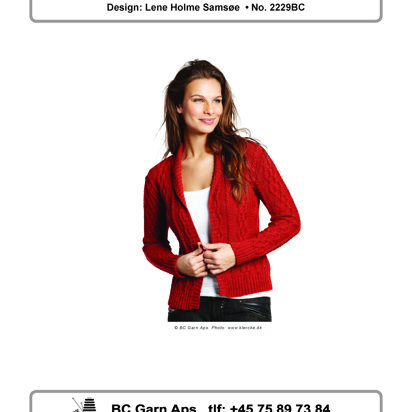 Cardigan with Shawl Collar in BC Garn Semilla Fino - 2229BC - Downloadable PDF