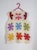 Crocheted checked flower vest