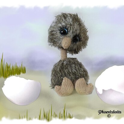 Opie Ostrich - knitting pattern