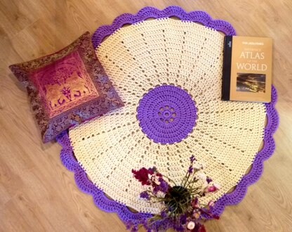 Pattern round rug crochet