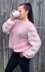 Chunky knit sweater rose cream