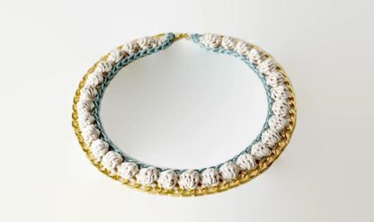 Double color gold chain necklace