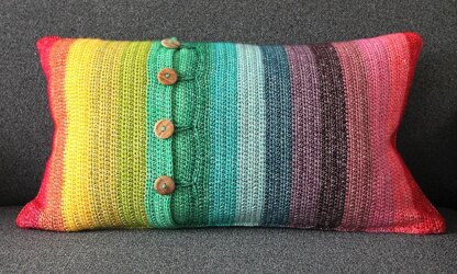 Rainbow wave pillow