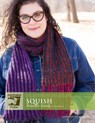 Squish Brioche Scarf in Juniper Moon Moonshine Chunky - J22-04 - Downloadable PDF