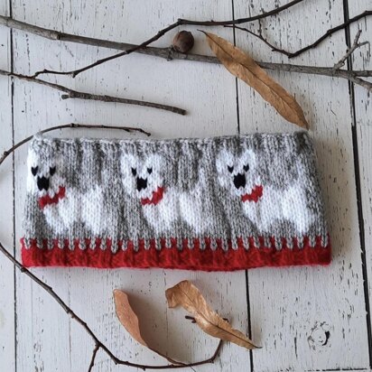 Scotty Dog Headband - knitting pattern