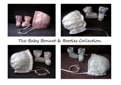 Marguerite Bonnet & Booties Set (DK)