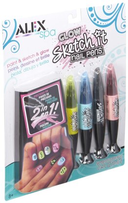 Alex Toys Sketch It Nail Pens 5/Pkg - Glow