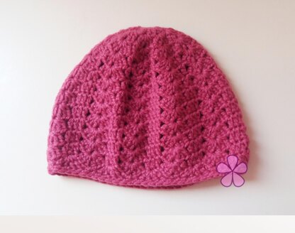 "Cascade" lacy beanie _ C26