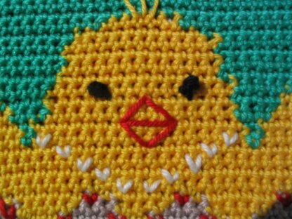 Cheeky Easter chick Potholder