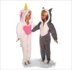 Unicorn & Cat onesie for Barbie, 11-12" doll