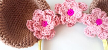 Crochet Mouse Ears Headband