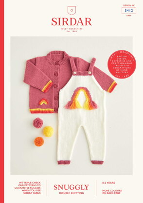 Sirdar 5412 Rainbow Bomber Jacket & Dungarees in Snuggly DK PDF