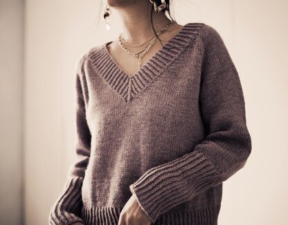 Basic V Knitting pattern by Minimi Knit Design | LoveCrafts