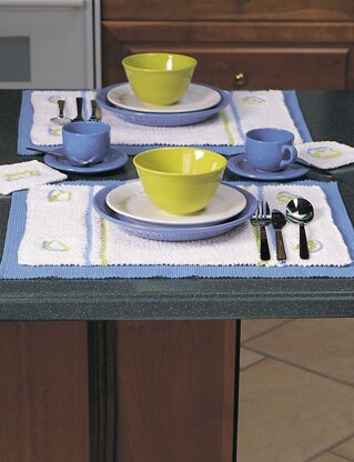 Place Mats & Coasters in Lily Sugar 'n Cream Solids