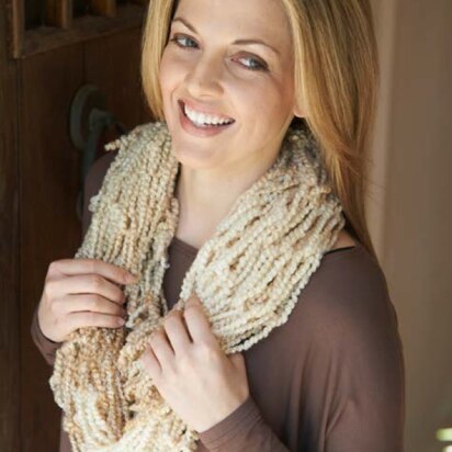 Arm-Knit Stellar Cowl in Red Heart Stellar - LW4214