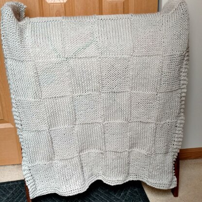 Baby blanket in grays vintage look