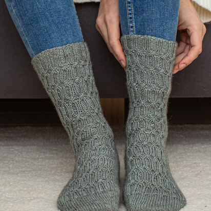 Shirburn Socks in Regia 4 Ply Merino Yak - R0413 - Downloadable PDF