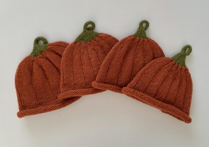 Pumpkin beanie hat