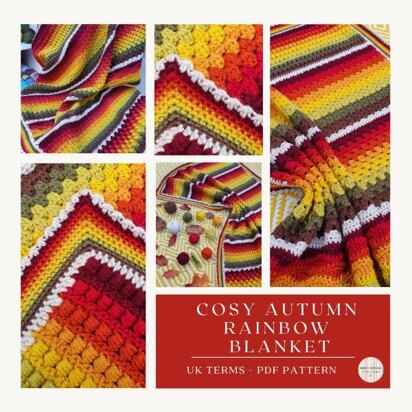 Cosy Autumn Rainbow Blanket - UK Terms