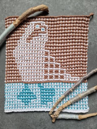 Blue-footed booby washcloths