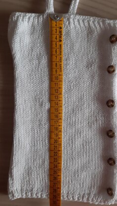 Square neck top with buttons