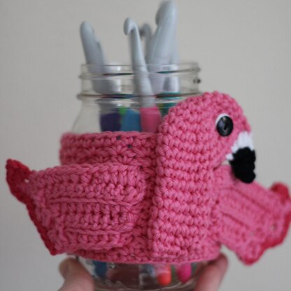 Rosy the Flamingo Coffee Cozy