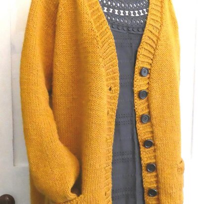 Paprika Mustard Classic Boyfriend Cardigan Jacket