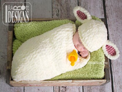 Baa-Baa Baby Lamb Hat and Cocoon Set