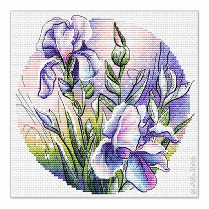 Irises Cross Stitch PDF Pattern