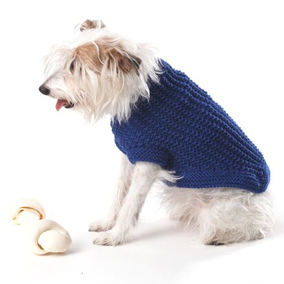 Knit Dog Coat in Bernat Super Value - knitting pattern