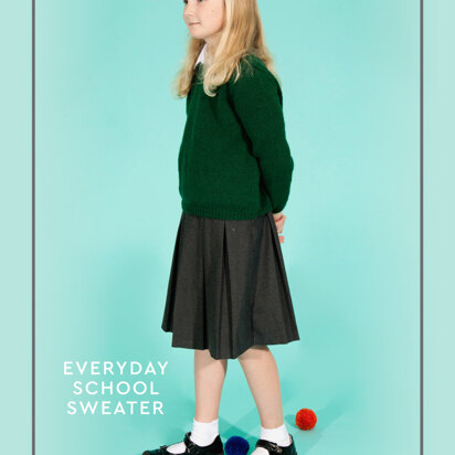 "Everyday School Sweaters" - Sweater Knitting Pattern in Paintbox Yarns Simply DK - knitting pattern