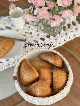 Recycled (t-shirt) yarn basket- 119