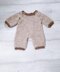 Baby bear boucle raglan romper & hat pdf knitting pattern, 0-12 months