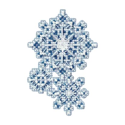 Mill Hill Snowflakes Fridge Magnet Cross Stitch Kit - Multi