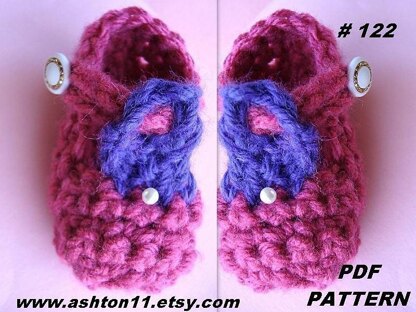 Front Strap Booties | Crochet Pattern by Ashton11