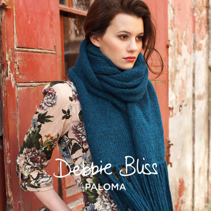 Adaline Scarf - Knitting Pattern for Women in Debbie Bliss Paloma