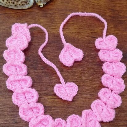 A Crochet Hearts Headband