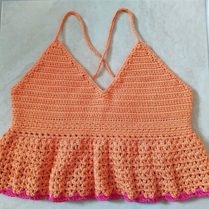 Crochet Pattern - Peaches Peplum Top