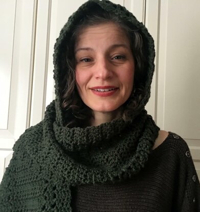 Crochet Hooded Scarf Pattern / Scoodie: Heading-Out Hooded Scarf