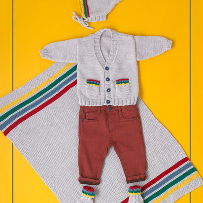 Color Me Happy - Free Layette Knitting Pattern For Babies in Paintbox Yarns Baby DK - knitting pattern