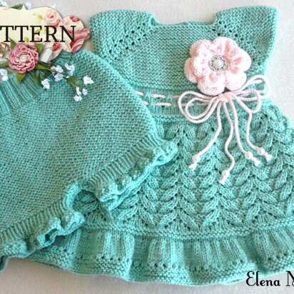 Knitting PATTERN Baby Christening Dress Baby Pants