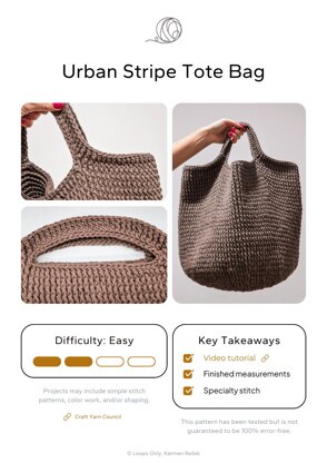 Urban Stripe Tote Bag