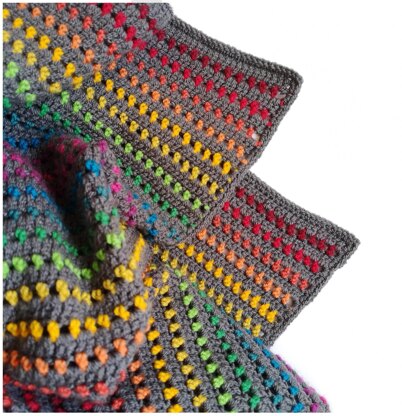 Rainbow Through the Storm Crochet Blanket