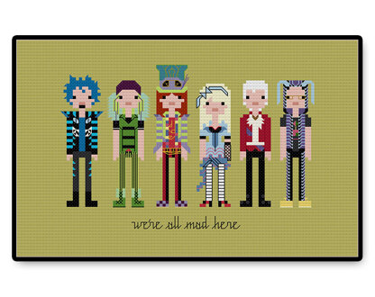 Mad T Party - PDF Cross Stitch Pattern