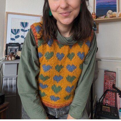 Mon Amour Vest: Heartfelt Sleeveless Sweater