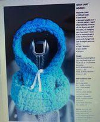 Crochet Pattern Gear Shift Santa Hoodie, English US Terms & Swedish,  Virkmönster Tomte Hoodie Till Växelspak 