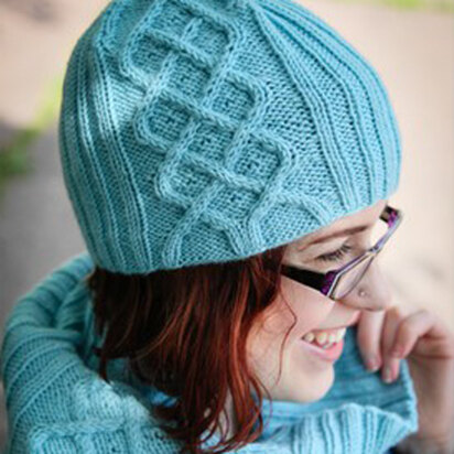 40th Anniversary 09 Jazerant Set - Hat and Cowl Knitting Pattern for Women in Valley Yarns Northfield