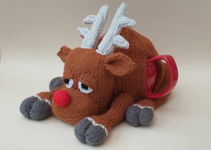 Christmas Knackered Reindeer Tea Cosy